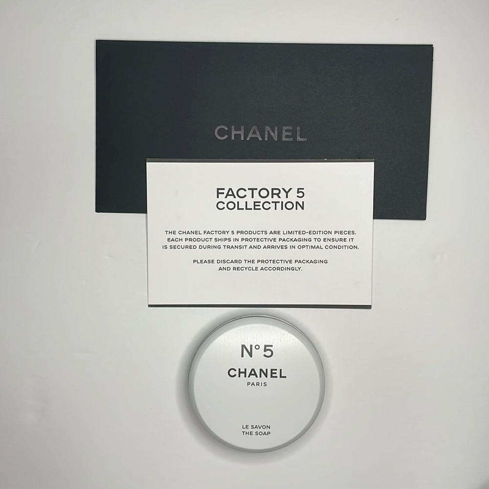 Limited edition Chanel factory no5 soap and tin